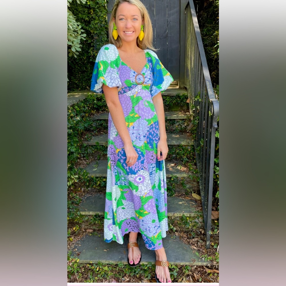 Lilac Multicolor Maxi Dress